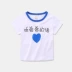 2018 chàng trai và cô gái mùa hè mới thời trang giản dị ngắn tay áo thun áo trẻ em bé dễ thương văn bản in T-Shirt