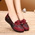 Old Bắc Kinh giày polyurethane giày mẹ phẳng mềm dưới không trượt breathable phụ nữ trung niên của giày cũ thấp-top giày