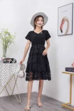 Кружевная мини-юбка, комплект, платье, облегающий крой, короткий рукав, 2019