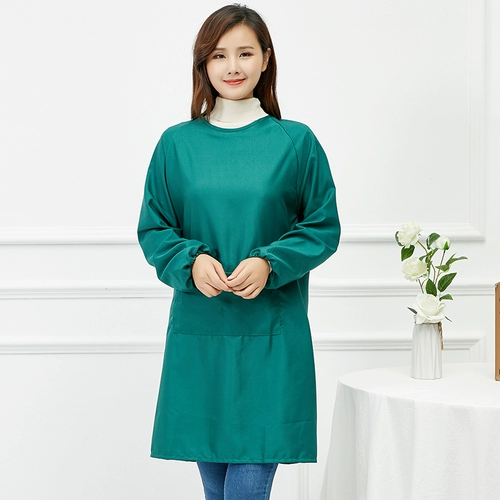 Фартук подходит для мужчин и женщин, юбка, лонгслив, униформа медсестры для работы, нагрудник, делается под заказ, с печатью вашего логотипа, сзади на завязках