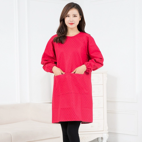 Водонепроницаемый фартук, юбка, лонгслив, модный нагрудник подходит для мужчин и женщин для работы, сзади на завязках, в корейском стиле