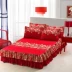 Giường váy giường bao gồm đơn mảnh bông dày bông Simmons bụi bao gồm 1,8 m 1,5m giường 笠 không trượt tờ váy giường Váy Petti