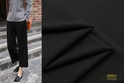 Mùa xuân cao cấp màu đen twill quần âu rộng quần chân quần phù hợp với quần áo quần quần vải sợi dày - Vải vải tự làm