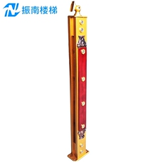 Балясины 振南楼梯夹玻璃立柱铝镁合金拉丝家用室内楼梯扶手护栏栏杆飘窗