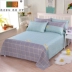 芮 100 100% cotton cũ thô vải tấm mảnh duy nhất sọc lưới quilt cover cotton dày mã hóa 1.51.8m2 mét Khăn trải giường