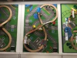Ikea, тетра пак, игрушка, поезд, туннель с рельсами, 45 шт