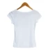 Cathy Saint Dior của phụ nữ thời trang mùa hè mới in áo thun cotton mỏng màu trắng hoang dã 4280182 - Cộng với kích thước quần áo