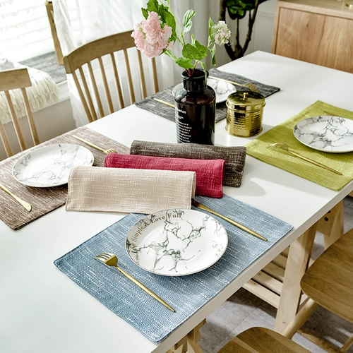Скандинавская японская ткань, сельский настольный коврик, чашка, из хлопка и льна, в американском стиле