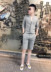 Mùa hè đêm cửa hàng nam retro V-Cổ bông và vải lanh quần short giản dị hai mảnh phù hợp với xã hội guy với bộ đồ mỏng Bộ đồ