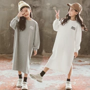 Mùa thu mới 2018 bé gái cotton dài tay trong thời trang trẻ em rộng rãi áo len ngoại quốc váy len