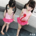 Trẻ em Hàn Quốc quần áo 2018 mùa hè mới trẻ em bé áo tắm dễ thương thiên nga cô gái một mảnh váy lưới áo tắm Đồ bơi trẻ em