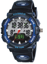 (6 оттенков) Подлинный Paytenium News 048C Большие поверхностные часы с двойным дисплеем / Студенческие спортивные водонепроницаемые часы для дайвинга
