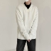 DAZO retro cổ điển may vá áo len nam rộng rãi phù hợp với tất cả các phù hợp với phong cách Hồng Kông Áo len cổ chữ V theo xu hướng Hàn Quốc quần áo công sở nam Áo len
