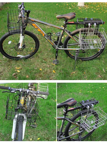 Велосипед, горная металлическая складная корзина