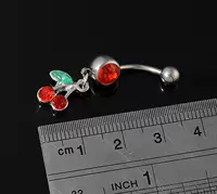 Вишневое пупочное кольцо