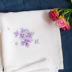 Một gói thêu DIY thêu khăn tay kit cho người mới bắt đầu áp dụng với các công cụ và kim hướng dẫn violet Bộ dụng cụ thêu