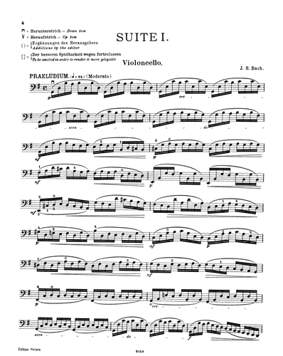 Classical Bach Bach Cello без сопровождения Песня BWV1007-1012 Оценка/подарок