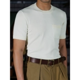 Vintameri British Retro Mods Business Daily Slim Dupont Coolmax Ice Mochi Pocket Short -Sleeed T -For