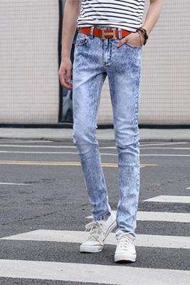 2018 mùa xuân của nam giới Hàn Quốc phiên bản của bông tuyết jeans thanh niên triều casual slim stretch quần thời trang feet quần Cao bồi