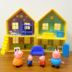 Piggy House Đồ chơi Pecs Biệt thự sang trọng Ngôi nhà màu vàng Pepe Pig Family Set Trẻ em Quà tặng năm mới xe do choi Đồ chơi gia đình