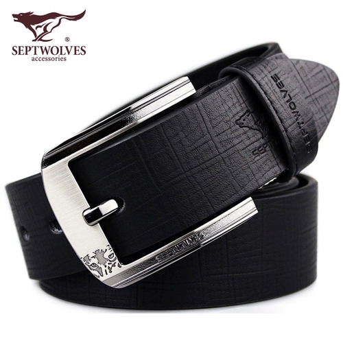 Septwolves, ремень, кожаная пряжка для отдыха, штаны, из натуральной кожи, в корейском стиле