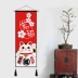 Phong cách Nhật Bản và gió bức tranh vải may mắn mèo tấm thảm phòng ngủ tatami tường trang trí bức tranh nhà treo cờ treo vải
