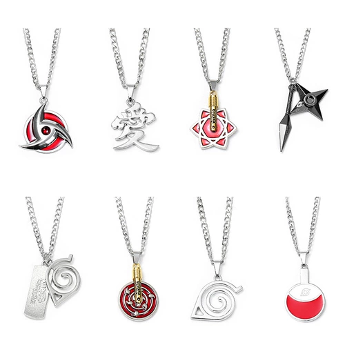 Наруто анимационное ожерелье подвеска Uchiha itachi sascup cakashi десять хвоста, написание глазного меча Железное ожерелье
