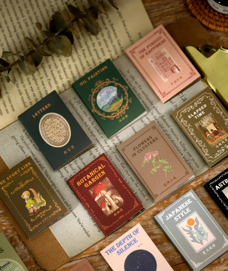 С одной стороны Две серии серная бумага без геля книга ретро растение литературный ручной учёт DIY декоративный нижняя часть материал книга 12