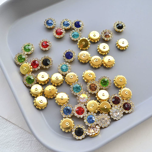 Двойная цветочная бриллиантовая аксессуары из 50-х кун-анал