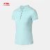 Li Ning áo sơ mi trắng tay ngắn nữ thể thao POLO áo sơ mi nữ giản dị nửa tay áo thun thể thao trung niên nữ tay ngắn