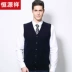 Chính hãng Hengyuanxiang mùa thu và mùa đông trung niên và người cao tuổi dệt kim áo len vest vest nam cashmere cardigan không tay quần áo nam - Cardigan