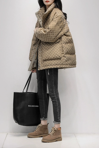 Короткий зимний пуховик, бархатная модная элитная куртка, 2023, в корейском стиле, утиный пух