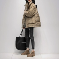 Короткий зимний пуховик, бархатная модная элитная куртка, 2023, в корейском стиле, утиный пух