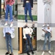 Bán buôn gian hàng cung cấp denim quần của phụ nữ mùa thu Hàn Quốc thời trang nữ sinh viên jeans lỏng nhà máy bán hàng trực tiếp