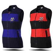 Ưu đãi đặc biệt 2019 đầu xuân mới Hàn Quốc mua quần áo golf nữ màu len đan vest - Thể thao sau