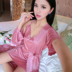 Phụ nữ mùa hè sling 200 kg lụa lỏng chất béo MM XL băng lụa mùa hè nightdress đồ ngủ set 5XL Đêm đầm