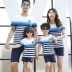 Cha mẹ và con mặc mùa hè 2018 làn sóng mới đầy đủ gia đình nhà ba mảnh phù hợp với mẹ và con gái nữ ngắn tay T-Shirt mùa xuân