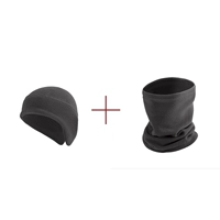 Темная -Gray -ear Hat+Bib