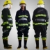 Bộ quần áo chữa cháy 02 bộ quần áo chữa cháy Bộ 5 món quần áo bảo hộ chữa cháy quần áo chống cháy quần áo chống cháy trọn bộ trạm cứu hỏa thu nhỏ quạt áo bảo hộ 