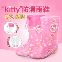 Середина -труба Hellokitty Rain Капсы детские туфли для водной ботинки Студенческая анти -ккидная теплый дождь Дождевая вода, коттяная девчонка для девочек маленькие дети маленькие дети