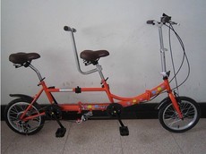 Двухместный / трехместный велосипед 奥威特新品20寸双折叠双人自行车禧玛诺高档变速器可放汽车后备箱