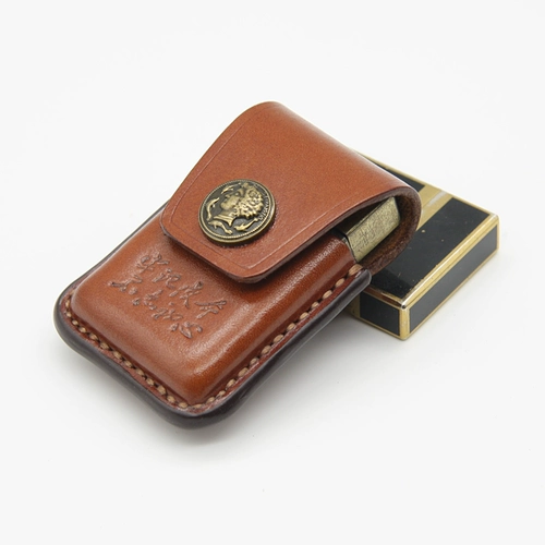 Защитная зажигалка ручной работы, универсальный чехол, из натуральной кожи, защита при падении