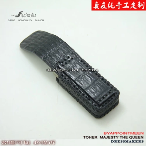 Dunhill, защитная зажигалка ручной работы, короткий чехол, крокодил, делается под заказ