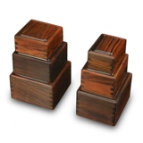Коробочка для хранения, деревянные монеты с гравюрой, деревянная коробка из натурального дерева из грецкого ореха