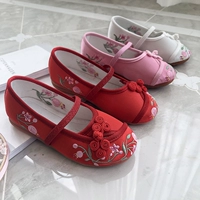 Детская летняя красная обувь, детская одежда, с вышивкой