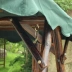 Nội thất nhà ở gỗ carbonized gỗ bảo quản ngoài trời swing vườn rocking ghế với đầu đu gỗ rắn - Bàn ghế ngoài trời / sân
