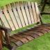 Nội thất nhà ở gỗ carbonized gỗ bảo quản ngoài trời swing vườn rocking ghế với đầu đu gỗ rắn - Bàn ghế ngoài trời / sân
