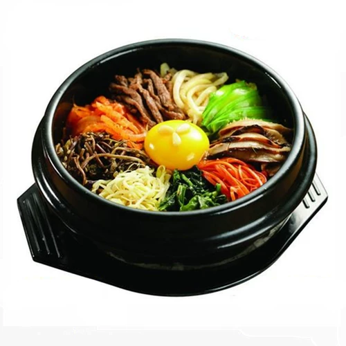 Одаренная горшка Pad Corean Kyungsan Stone Pot Bibimbap Специальная запекана каменное горшок соус суп горшок керамический горшок корейский ресторан Специальный