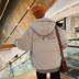Hồng Kông cặp vợ chồng phong cách bánh mì quần áo nam ngắn áo khoác mùa đông dày áo trùm đầu Hàn Quốc phiên bản mới lỏng bông áo khoác Trang phục Couple