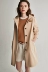 [WFY01005] Jasmine ya công nghệ mới composite vải lót sọc trùm đầu lão hóa dài trench coat